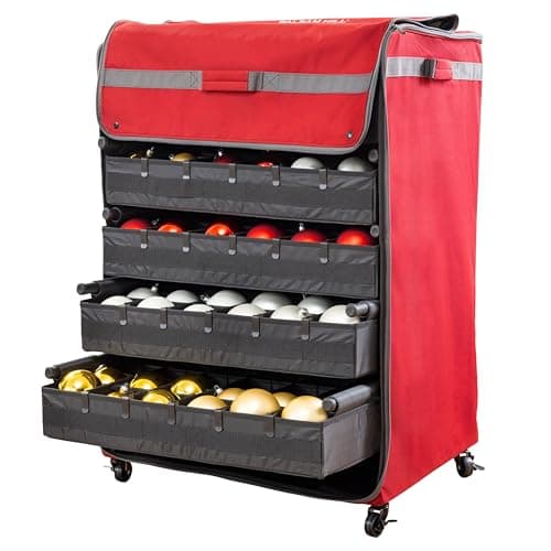 Balsam Hill Deluxe Rolling Ornament Chest (120)