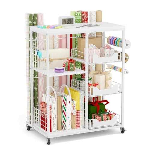 HIDODO Rolling Wrapping Paper Cart