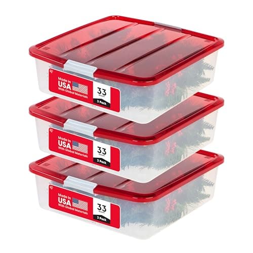 IRIS USA Wreath Storage Box (20 in, 3-pack)