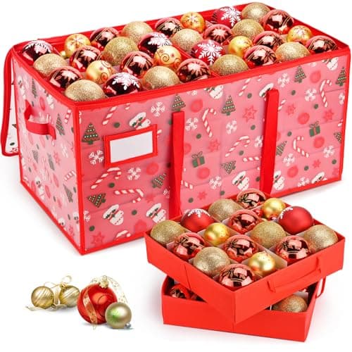 BROSYDA Ornament Storage Box with 8 Trays (128)