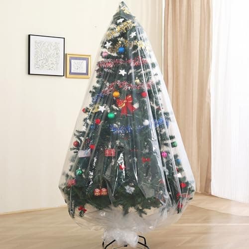 Liyaomix Christmas Tree Disposal Bag (9 x 6 ft, clear)